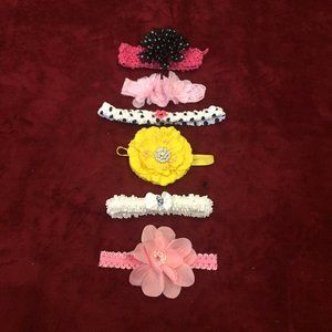 Set of 6 Infant Girls Beautiful Headbands